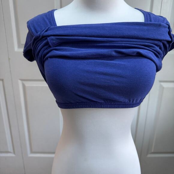 prAna Boho Hemp Cotton Yoga T-Shirt w/ Built-in Bra, Women S, Athleisure Workout - Picture 6 of 10